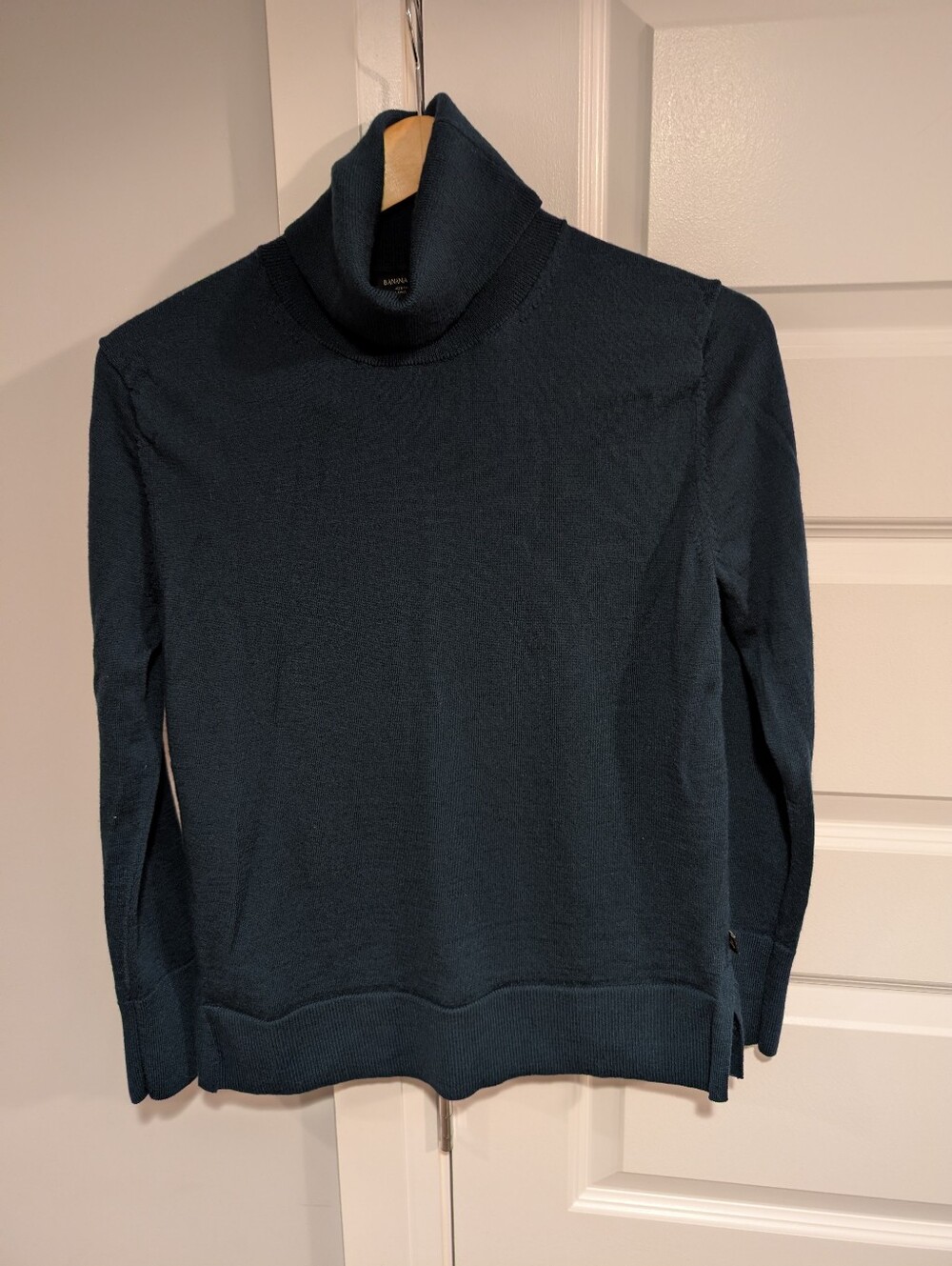Banana Republic Merino Wool Teal Turtleneck Sweater
